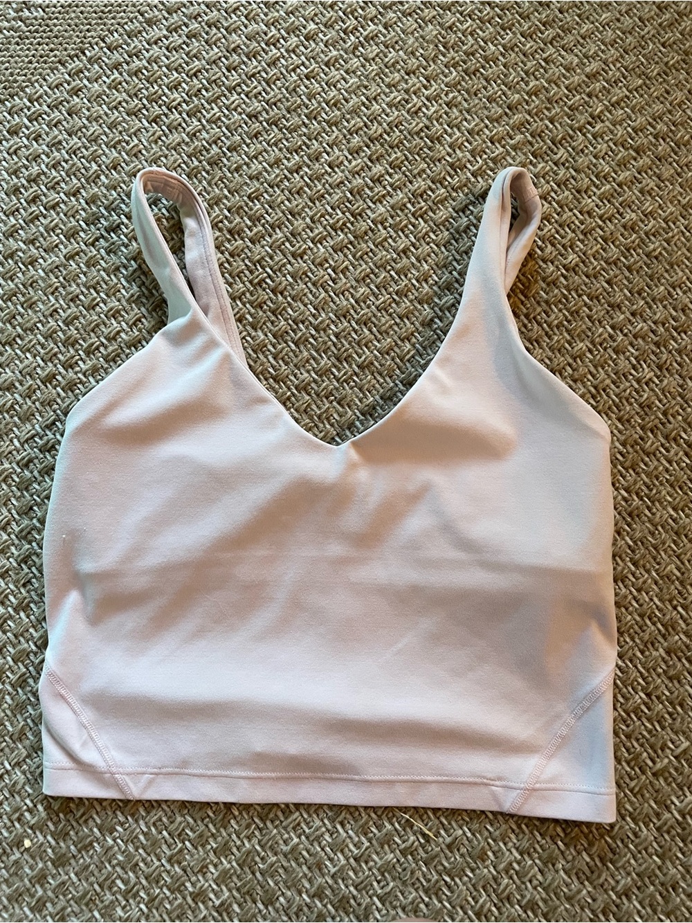 Women’s Light Pink V-Neck Crop Tank Lululemon Top